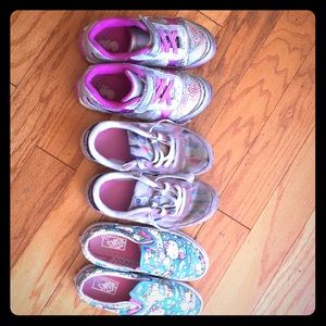 sneakers. Vans(12.5), NB(1) and stride ride(1.5m)